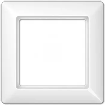Sienas kontaktligzdas rāmja plāksne JUNG AS 581 BF WW Balta — termoplastmasa, 80,5×80,5 mm