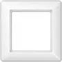 Sienas kontaktligzdas rāmja plāksne JUNG AS 581 BF WW Balta — termoplastmasa, 80,5×80,5 mm