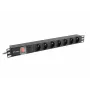 LANBERG PDU-07E-0200-IEC-BK PDU 1U 10A 7 kontaktligzdas Franču 2m Melns
