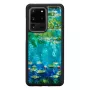 Aizsargtelefona maciņš iKins Samsung Galaxy S20 Ultra — melna ūdensrožu apdruka