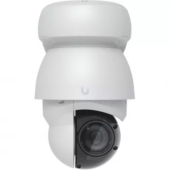 IP drošības kamera UBIQUITI UVC-AI-PTZ-W — AI PTZ industriālā sfēriskā 3864×2160, 22× optiskā tālummaiņa, 360° rotācija, vadu, Pie sienas/Staba/Galda, balta