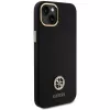 GUESS | GUHCP15M4DGPK | Aizmugurējais vāciņš | Apple | iPhone 15 Plus/14 Plus | TPU, Silikons, Mikrošķiedra | Melns