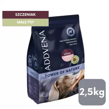 ADDVENA Power of Nature Junior Small Lamb - sausā suņu barība - 2,5kg