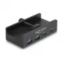 DeLOCK 64262 USB 2.0 Type-A centrmezgls 5000 Mbit/s Melns