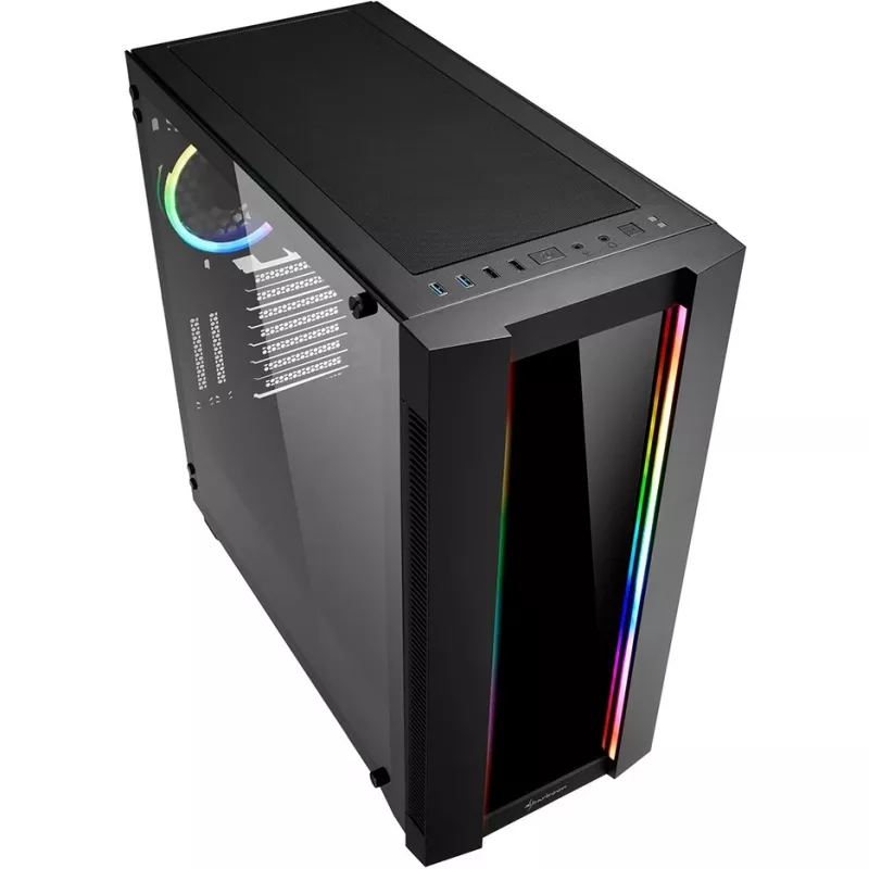 PC Case Sharkoon ELITE SHARK CA200G Midi Tower Melns