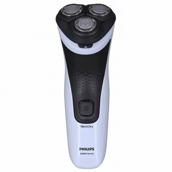 Elektriskais rotācijas skuveklis Philips 3000X Series X3003/00 — 3 galviņas, mitrai un sausai, NiMH akumulators, 40 min darbības laiks