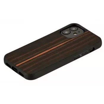 Aizsargājošs telefona vāciņš Man and Wood iPhone 12 mini — melnā koka krāsā