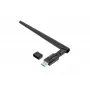 Iekšējā WLAN karte LANBERG NC-1200-WIE — Divu joslu USB WLAN adapteris, RTL8812BU, līdz 1200 Mbit/s, ārējās 2x2 antenas (5 dBi), melna