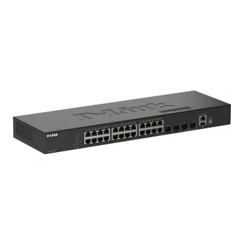 D-Link 28 portu gigabitu saliekamais viedais pārvaldāmais komutators ar 4 x 10G SFP+ portiem