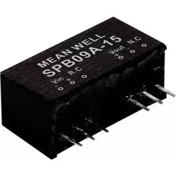 Barošanas adapteris/pārveidotājs Mean Well SPB09C-12, ieeja 36–75 V, izeja 12 V, 9 W, RoHS, 24 mm dziļums
