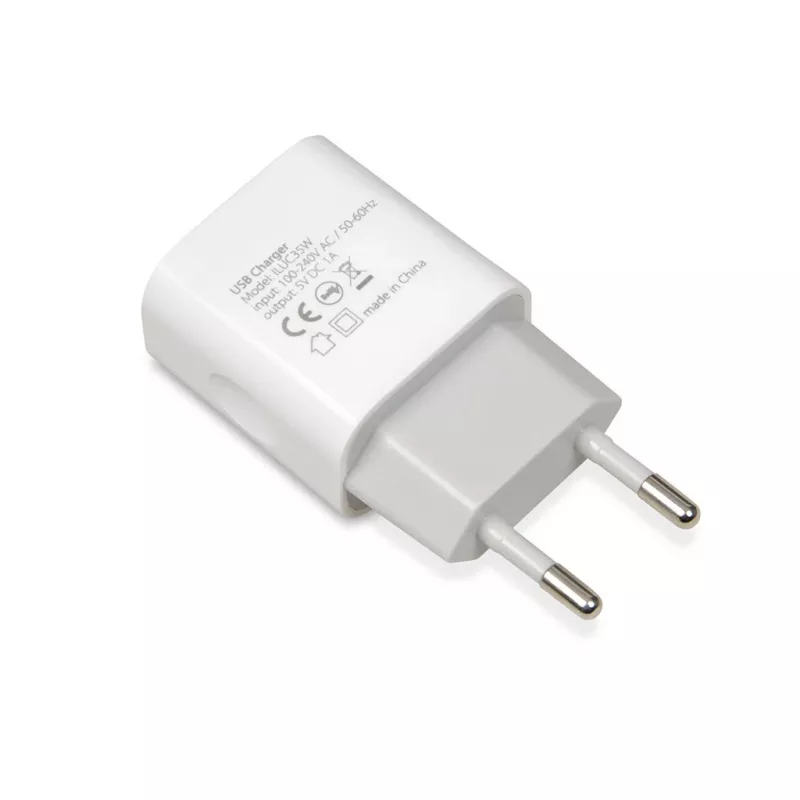 AC iekštelpu lādētājs IBOX C-35 Universal balts — 5 V maks., 0,3 A ieeja, 1 A USB izeja