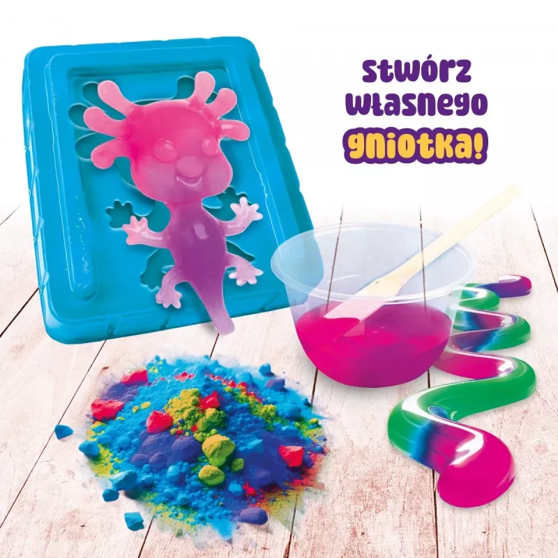 Rokas spiedīte Liscianigiochi Slumi Science Axolotl modelis 304-PL110322 izglītojošai spēlei