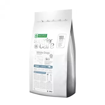Sausā suņu barība nature’s protection Superior Care balta Dogs bez graudiem pieaugušiem mazo šķirņu suņiem 10 kg — zivs, 24% olbaltumvielu, 13% tauku
