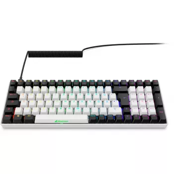 Sharkoon SKILLER SGK50 S2 White DE-Layout Gateron Yellow tastatūra