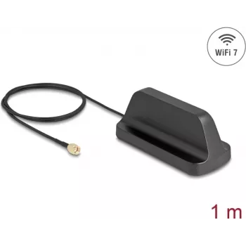 Antena DELOCK 81453 WiFi 7 ar RP-SMA savienotāju, daudzvirzienu, 2,5–3,6 dBi