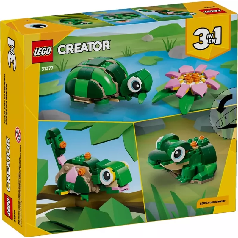 LEGO CREATOR 3 IN 1 31377 Bruņurupucis ar ūdensrozes ziedu