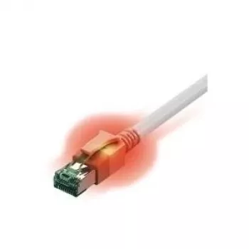 Easylan CS1OWADAD0030 RJ45 tīkla kabelis, komutācijas kabelis CAT 6a S/FTP 3 m balts ar LED 1 gab.