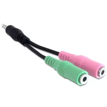 Delock Audio adapteris - stereo mini ligzdas spraudnis vīrišķais līdz stereo mini ligzdas spraudnis sievišķais