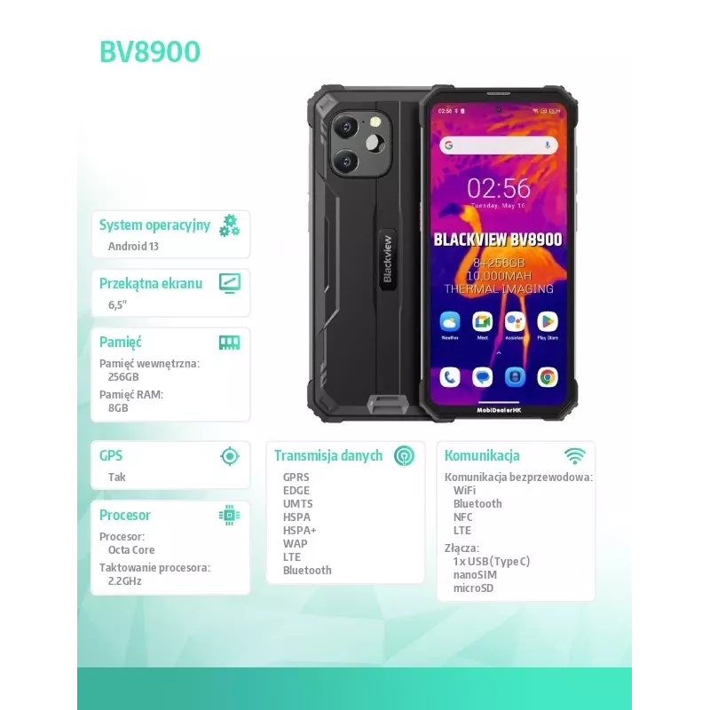 Blackview BV8900 8/256 Melns