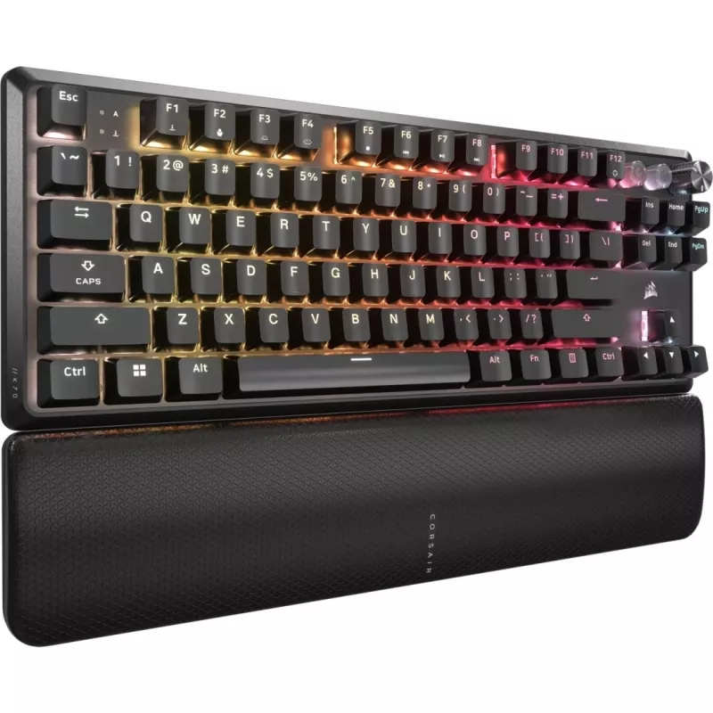 Mehāniskā bezciparu tastatūra CORSAIR K70 PRO TKL — RGB apgaismota, kompakts izkārtojums