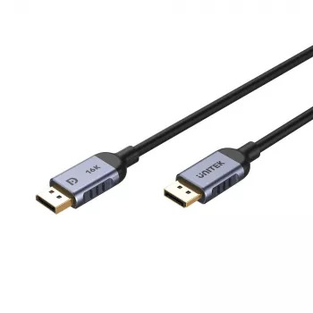 DisplayPort kabelis Unitek C1626GY01-1.5M — 1,5 m, DisplayPort 2.1, vīr.-vīr., 360 Hz, 15360×8640, pelēks