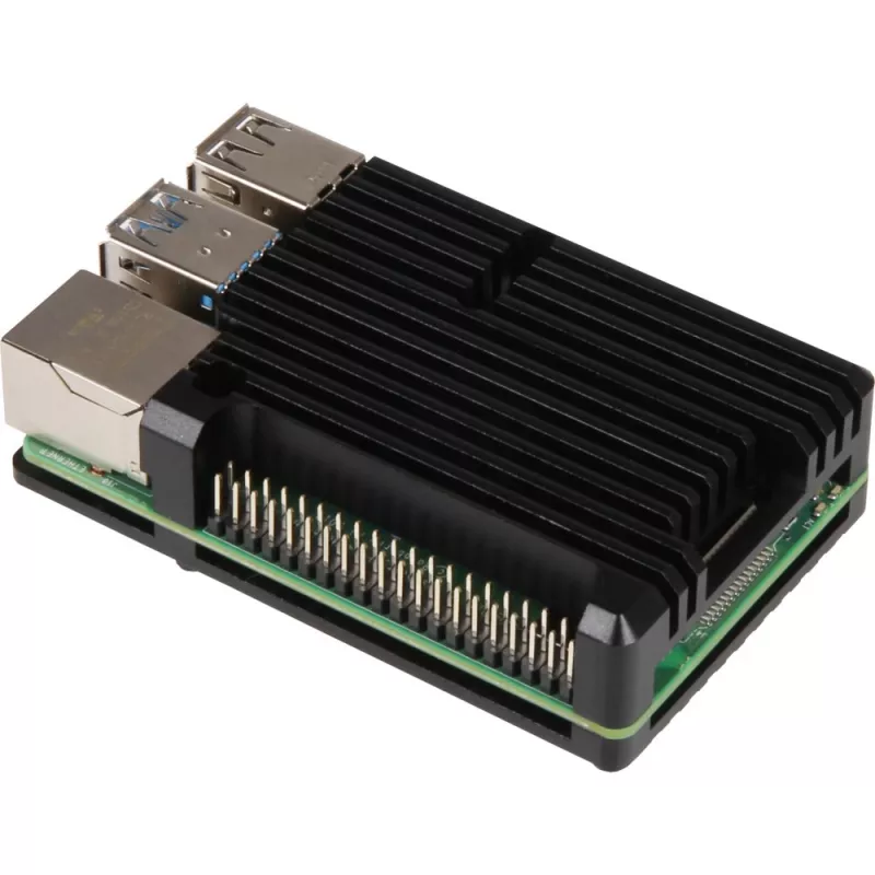 Raspberry Pi RB-ALUCASEP4+07 melns