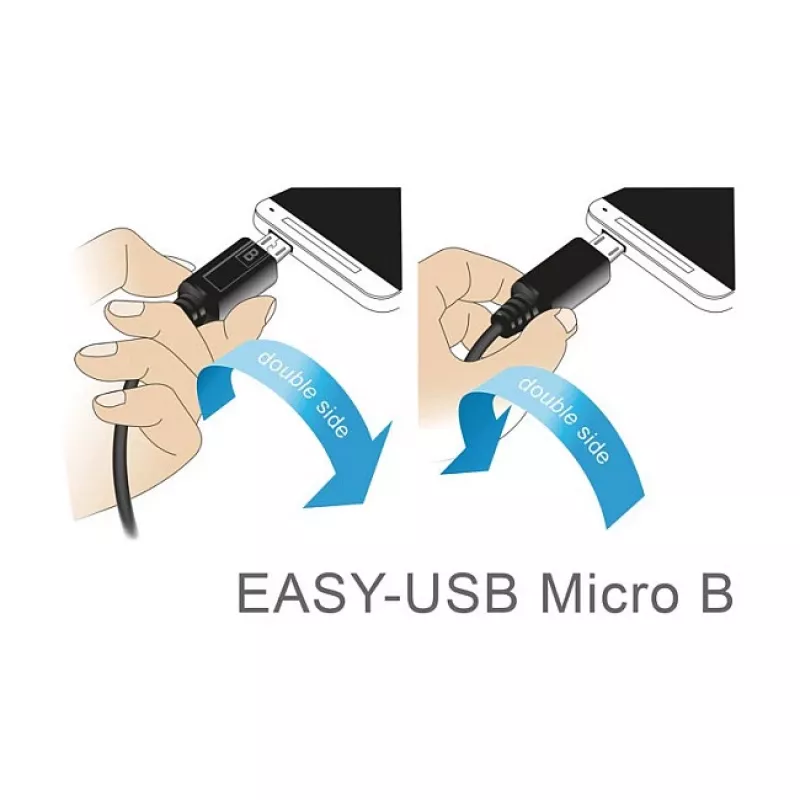 USB kabelis DeLOCK 83857 USB 2.0 3 m USB A Micro-USB B Melns