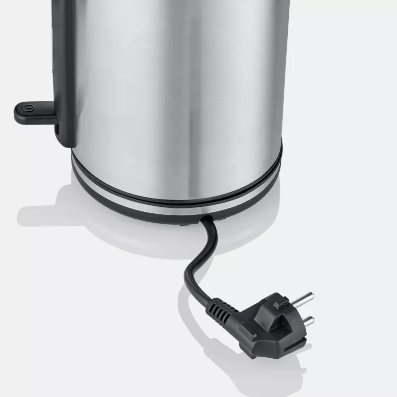 Elektriskā tējkanna SEVERIN WK 3449 — 1,7 L, 2400 W, nerūsējošais tērauds/plastmasa, melna-sudraba