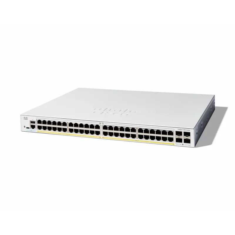 Pārvaldīts slēdzis Cisco Catalyst 1200-48P-4X 48 portu GE PoE 4x10GE SFP+