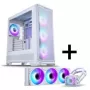 PHANTEKS Eclipse G400A PC korpuss + Glacier M25 Gen2 AiO šķidruma dzesēšana - Balts