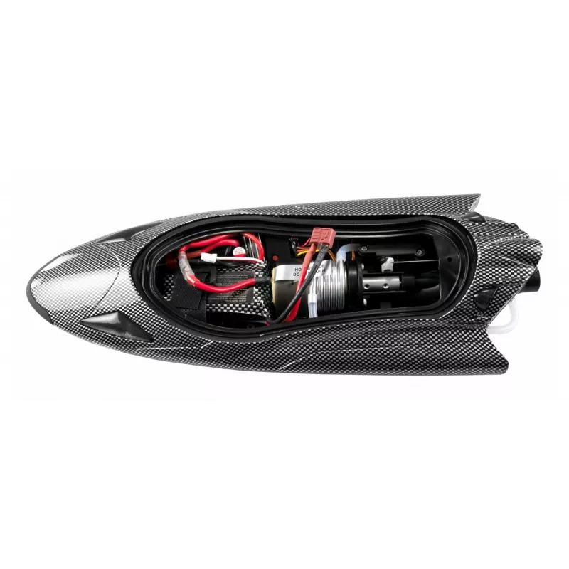 Radio vadāma ātrlaiva Amewi Stingray Jet Drive 335mm RTR, oglekļa izskats