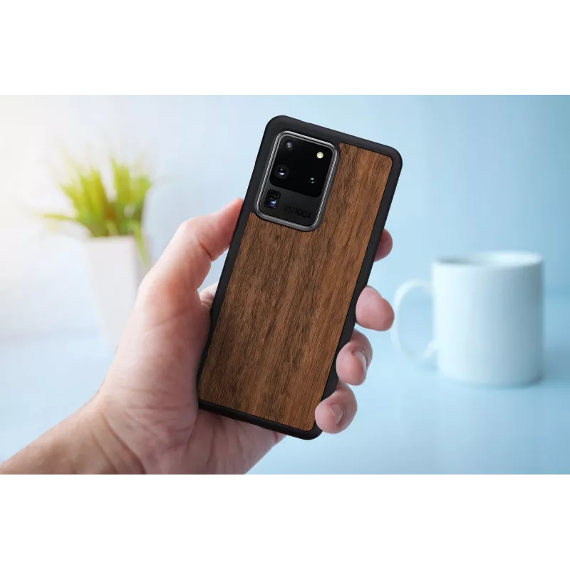 Viedtālruņa aizsargvāciņš Man and Wood Samsung Galaxy S20 Ultra — Melns Koala