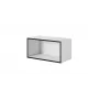 Atvērts glabāšanas skapis Cama ROCO RO4 75/37/37 balts/melns