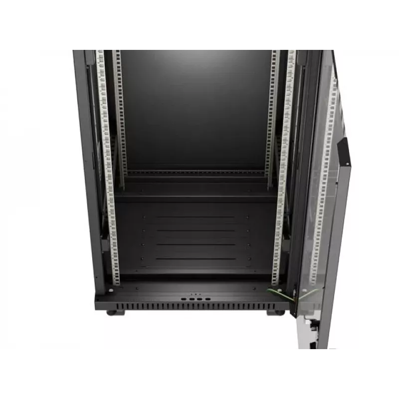 Brīvi stāvošs statīvu skapis LANBERG FF01-6624-12BL 24U 19 collu 600×600 mm, IP20, 1200 kg, melns