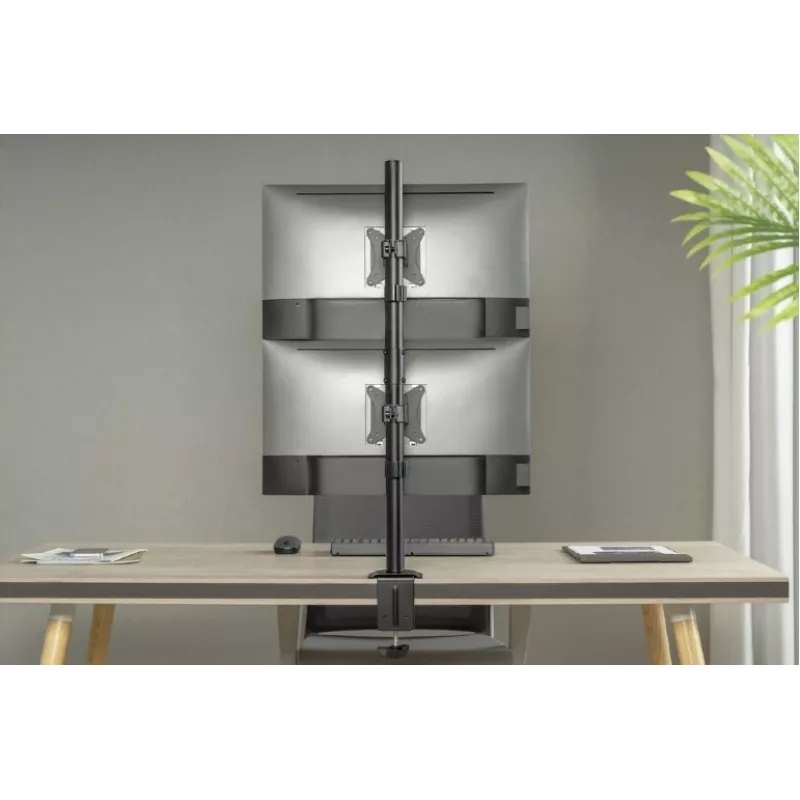Monitora stiprinājums Gembird MA-D2-02, galda monitora kronšteins, maksimālā svara ietilpība 9 kg