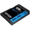 SDXC atmiņas karte Lexar 128GB UHS-I 800xPRO Class 10 U3 V30 — 150 MB/s lasīšana, 45 MB/s rakstīšana, melna