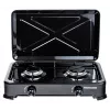 Countertop Hob Gas Ravanson K-02TB [melns; 2 zonas]