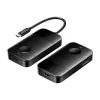 USB-C uz HDMI bezvadu raidītājs/uztvērējs Vention ADOBB — 4K@30 Hz, 1×HDMI, USB-C kabelis 1 m, melns