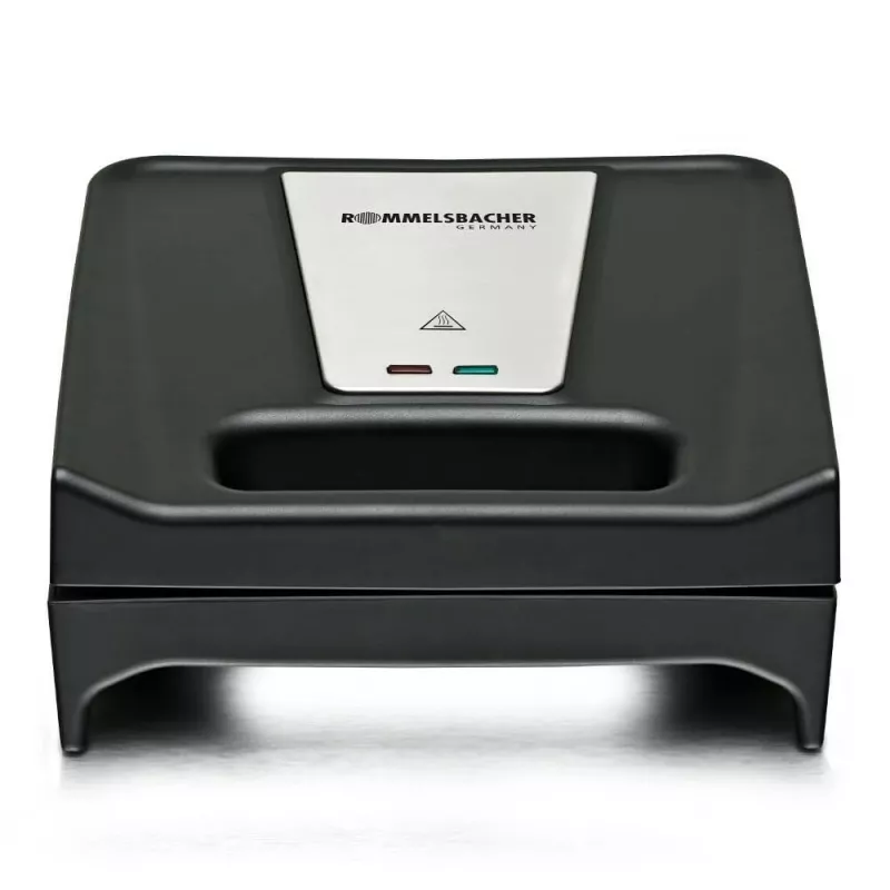 Sviestmaižu automāts Rommelsbacher SWG 700 – kompakta 3-in-1 elektriskā prese ar 3 maināmām plāksnēm (sviestmaižu, Beļģijas vafeļu, grila), nerūsējošā tērauda detaļām