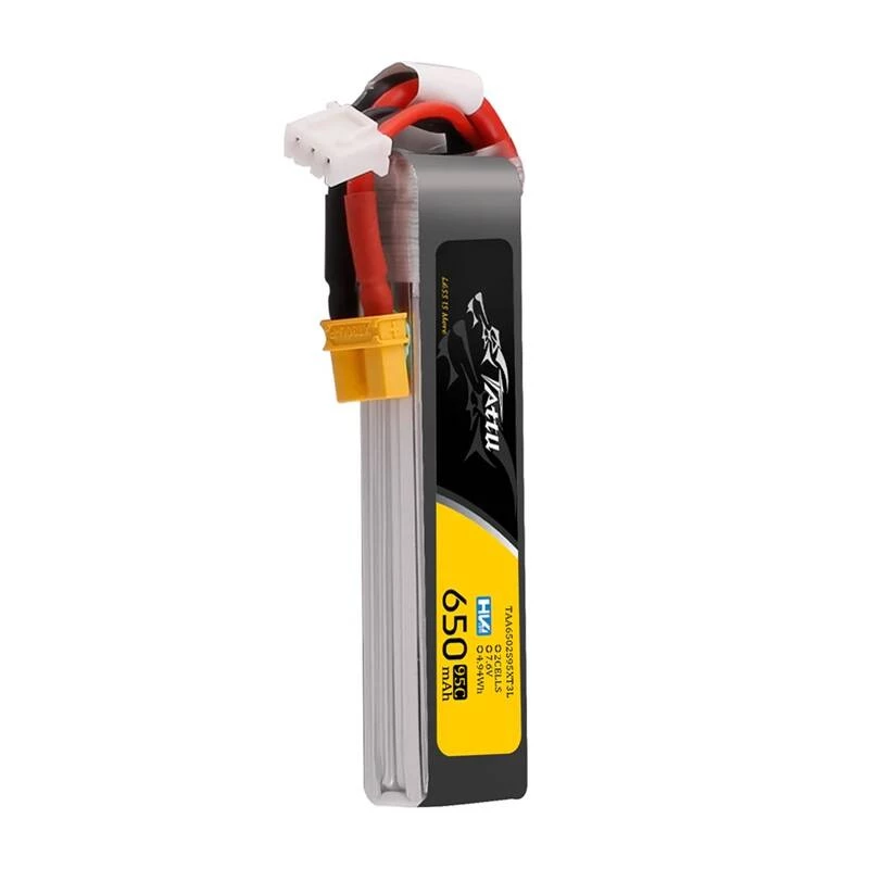 Akumulators Lipo Tattu 2s 650mAh 95C 7.6V HV ar XT30 Long-Pack