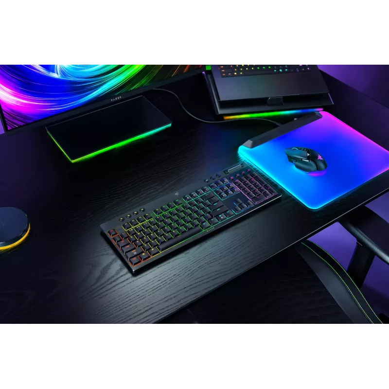 Razer MelnsWidow V4 Low-Profile HyperSpeed mehāniskā RGB bezvadu tastatūra