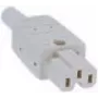 Elektriskā strāvas kontaktdakša C15 Bachmann 916.970 Pelēka