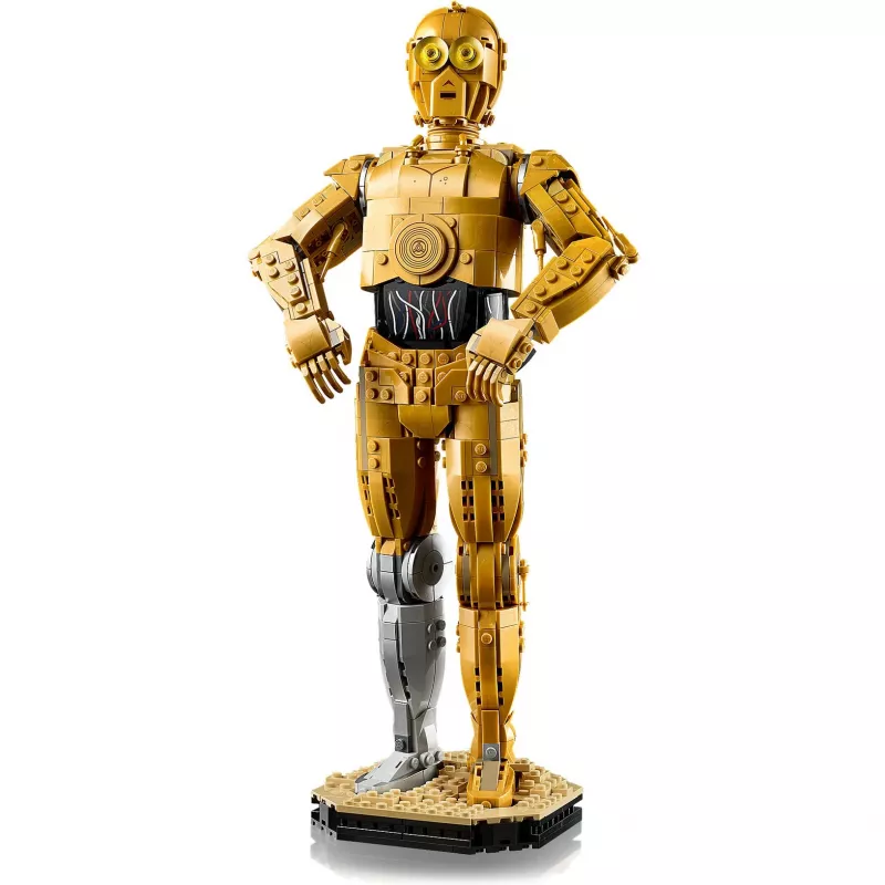 LEGO būvējamā figūra Zvaigžņu kari C-3PO modelis 75398 — 1 138 detaļas, 380 mm izstādāms kolekcionējams priekšmets