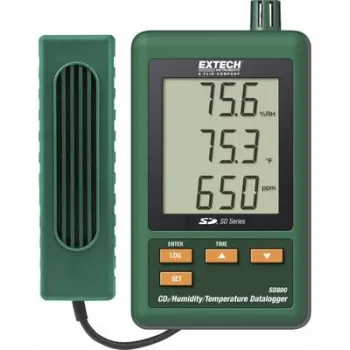 EXTECH SD800 CO2/mitrums/temperatūras datu reģistrators, datu ierakstītājs, 0.0 līdz 50.0 °C (SD800)
