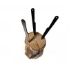 Metamo nažu komplekts KAL22 KAL22-CZ — 3 melni tērauda metamie naži, asmens 165 mm, garums 275 mm, svars 240 g