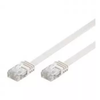 Wentronic Goobay CAT 5e plakanais komutācijas kabelis, U/UTP, balts, 3 m - CCA vara sakausējums (93360)