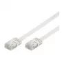 Wentronic Goobay CAT 5e plakanais komutācijas kabelis, U/UTP, balts, 3 m - CCA vara sakausējums (93360)