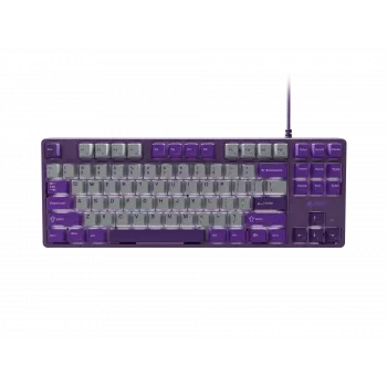 NATEC Fury Gaming Keyboard Kanabo K2 US balti izgaismota mehāniskā pelēki violeta