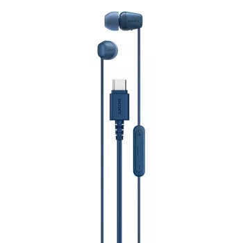 Sony IER-EX15C austiņas Vadu Ievietojamās Zvani/Mūzika USB Type-C Zilas
