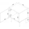 Nightstand Cama Meble ISLA 44.5x40x59 cm kašmira matēts, MDF un skaidu plātne, 2 gab. komplekts